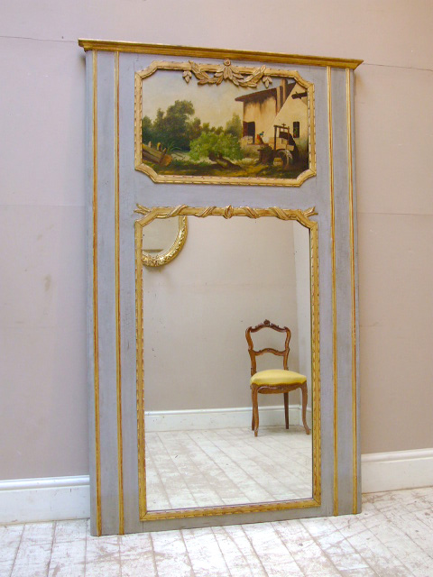 antique french trumeau mirror